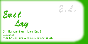 emil lay business card